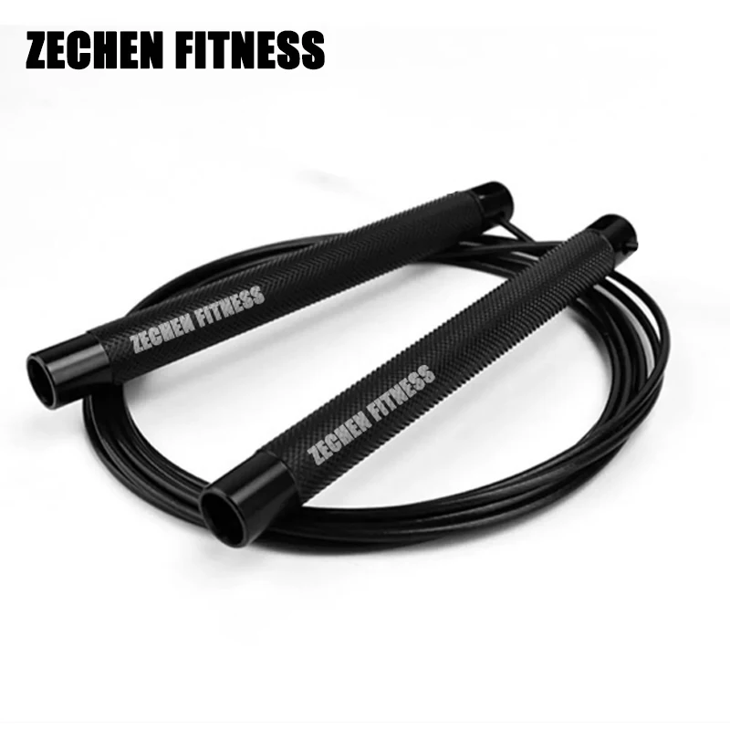 Lightweight cable and easily adjustable aluminum handle speed custom logo jump rope for Crossfit double-unders boxing fitness