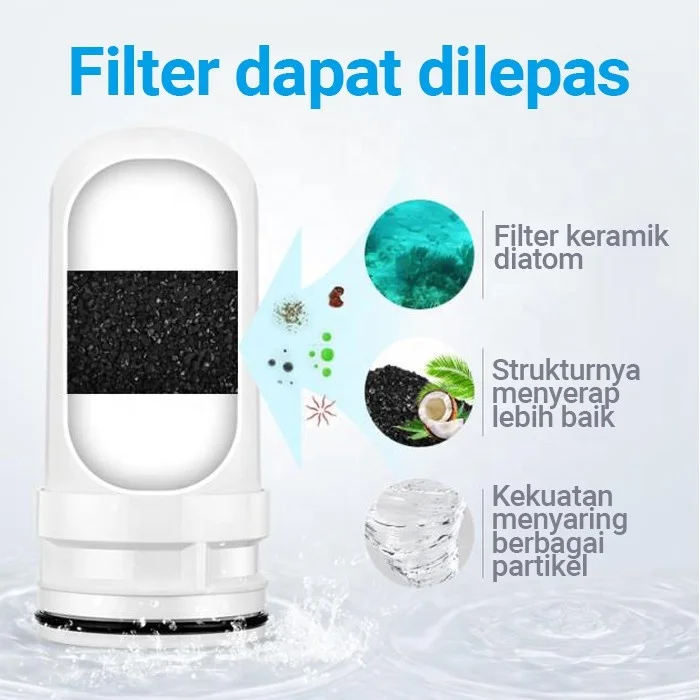 Factory Wholesale ABS Material Kitchen Faucet Mounted Water Purifier Mini Tap Water Filter With Ceramic Carbon Filter Cartridge