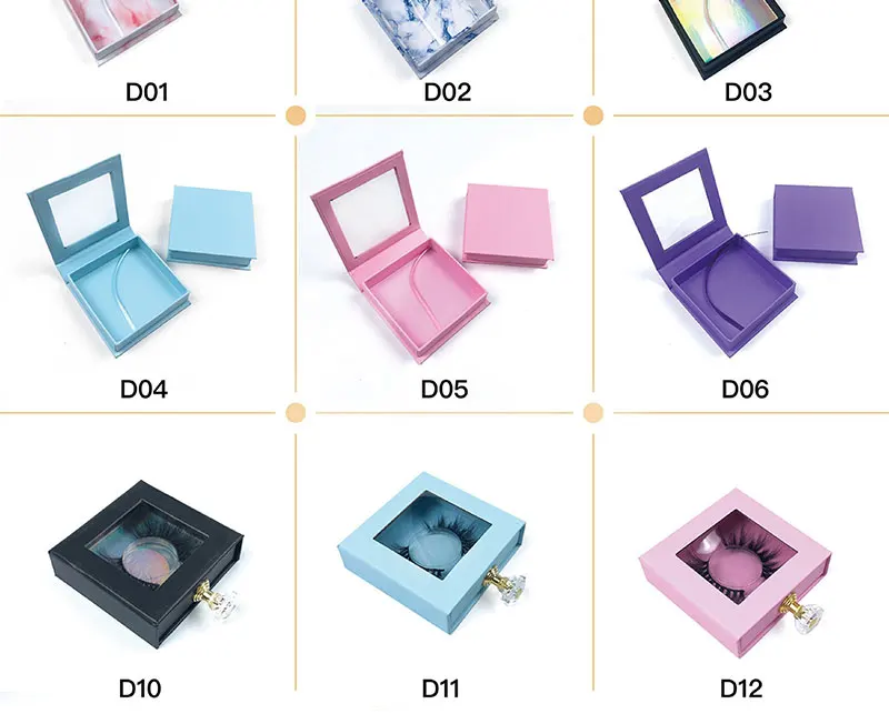 New Style Color Strip Lashes And Unique Custom Packaging Box Products China False Eyelashes Colorful