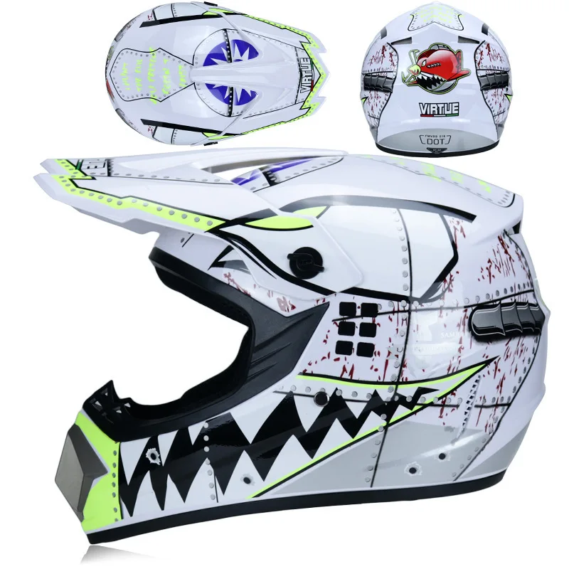 Hot sale Professional Off-road Helmet Motorcycle Helmet racing lightweight mountain full helmet Shark Print
