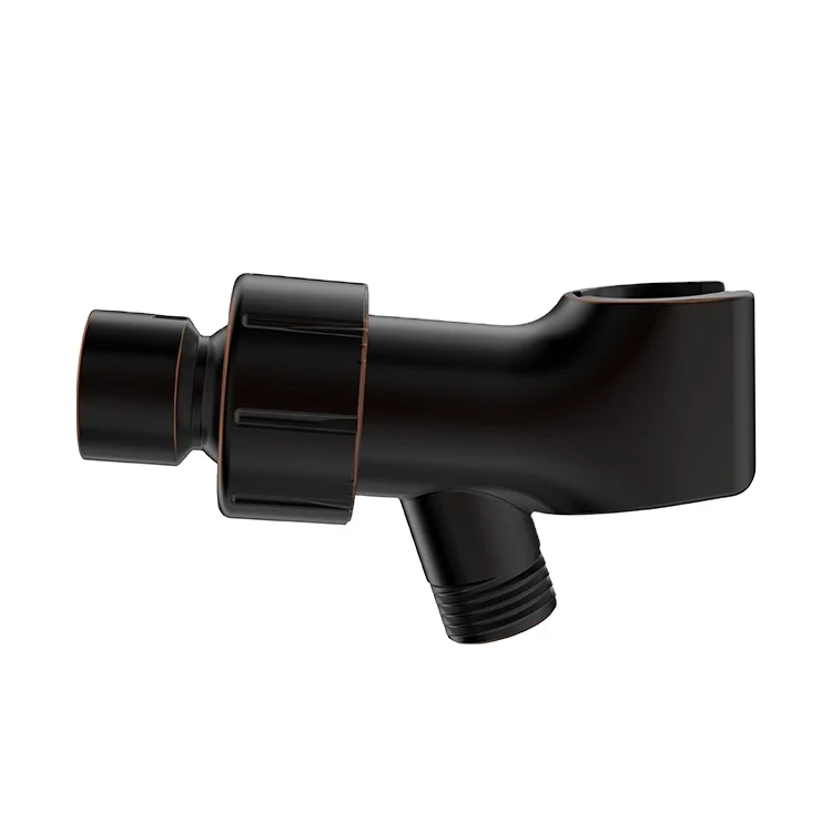 Adjustable Shower Arm Bracket Handheld Shower Wall Mount Bracket with Hose Outlet for Showerhead