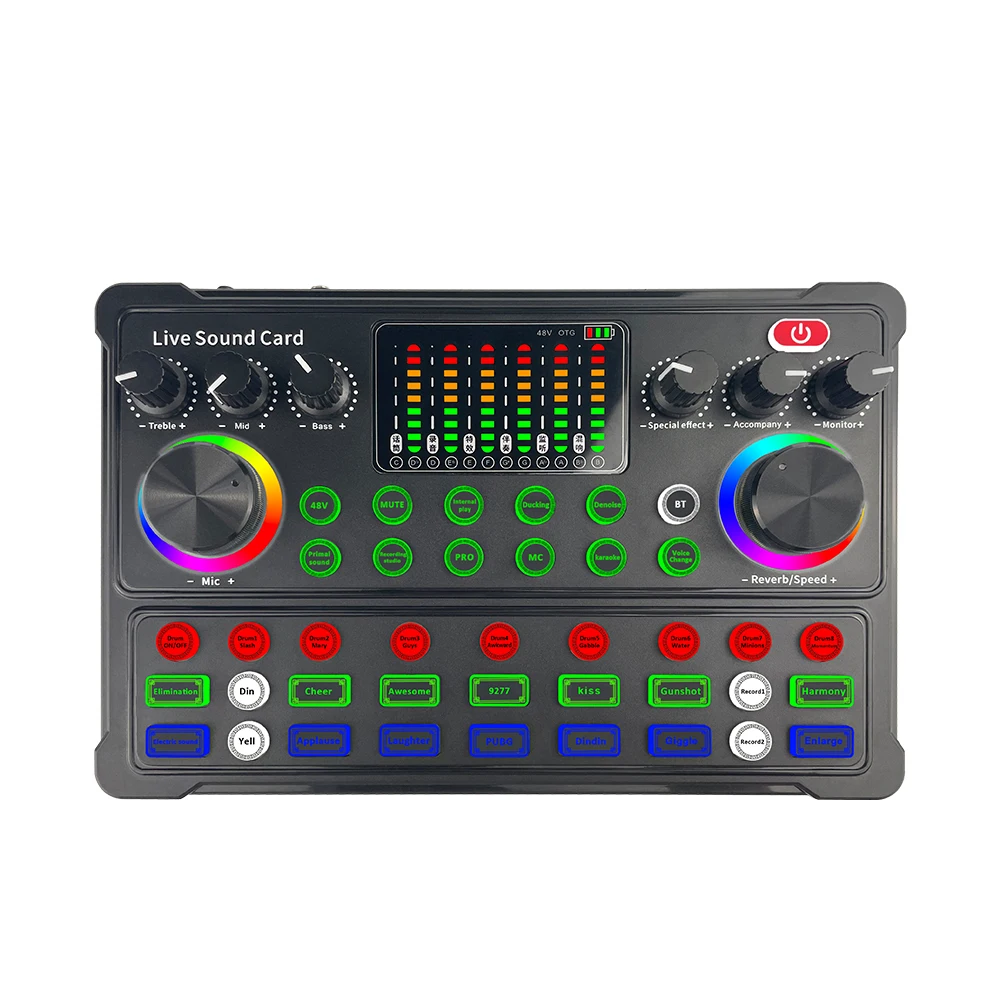 Professional Live Broadcast Sound Card for Live Streaming Podcast