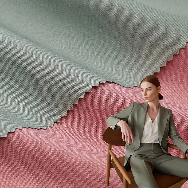 China fabric supplier 95%polyester 5%spandex 220 gsm maserati fabric double woven 4 way stretch dress fabric for clothing