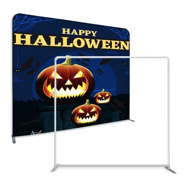 Folding Standee Totem Display Tv Led Arch Dessert Counter Trade Show Pop Up Stand Up Bnner Tall For Exhibition