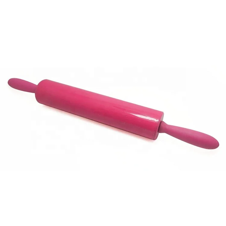 UJ-RP009  44cm Kitchen Assistant Silicone Rolling Pin with PP Handle  Dough Rolling Pin