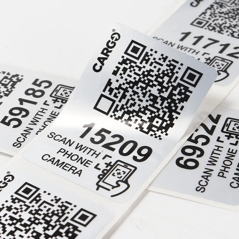 Управление запасами прочный водонепроницаемый пользовательский QR код этикетки наклейки для сканирования
