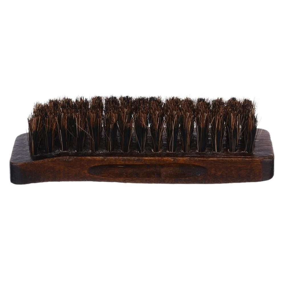 
Practical Professional Wood Horse Hair Shoe Brush Shine Polish Buffing soft Soft shoe brush cleaning brush 