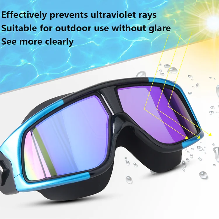 Unisex Waterproof Soft Silicone Swimming Goggles Anti-fog and Anti-ultraviolet Swimming Goggles