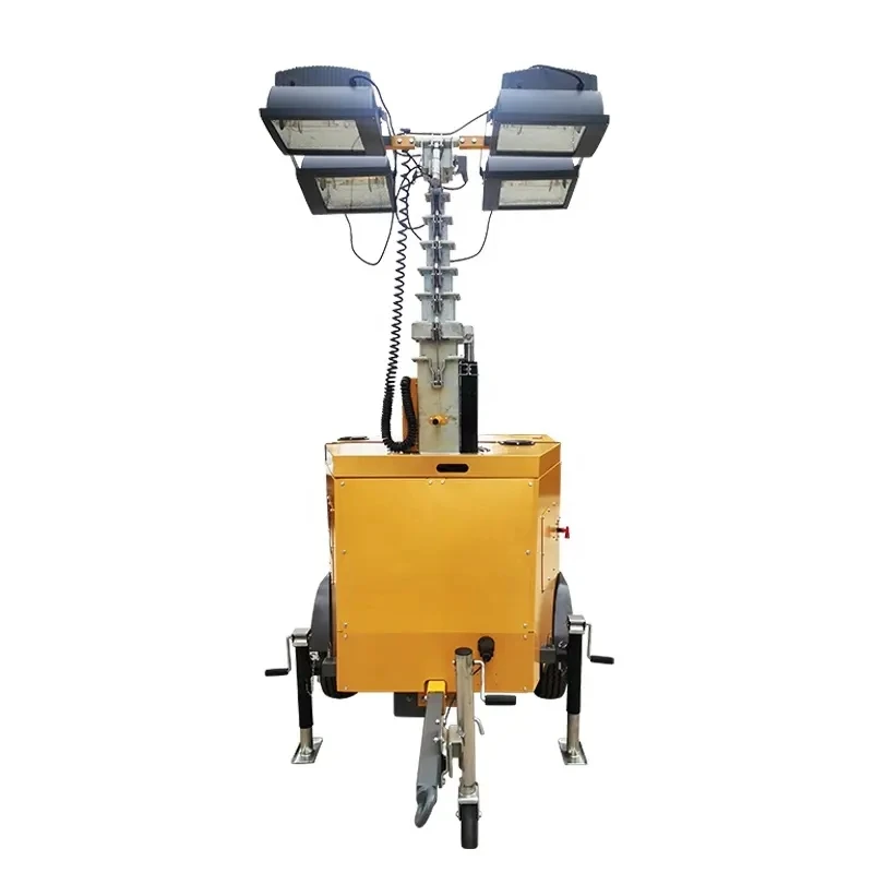 Diesel power  light tower hydraulic mast LED lighting tower with yammar engine