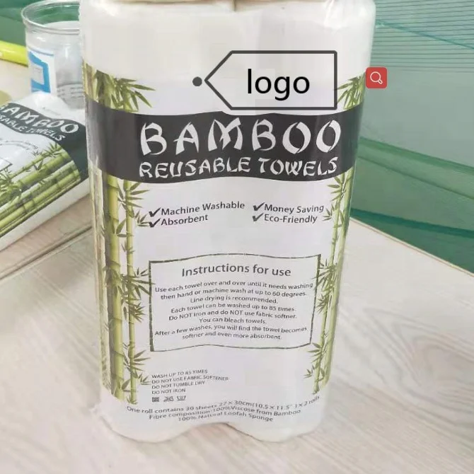  Экологичное бамбуковое кухонное полотенце Бамбуковая салфетка для чистки рулон полотенца