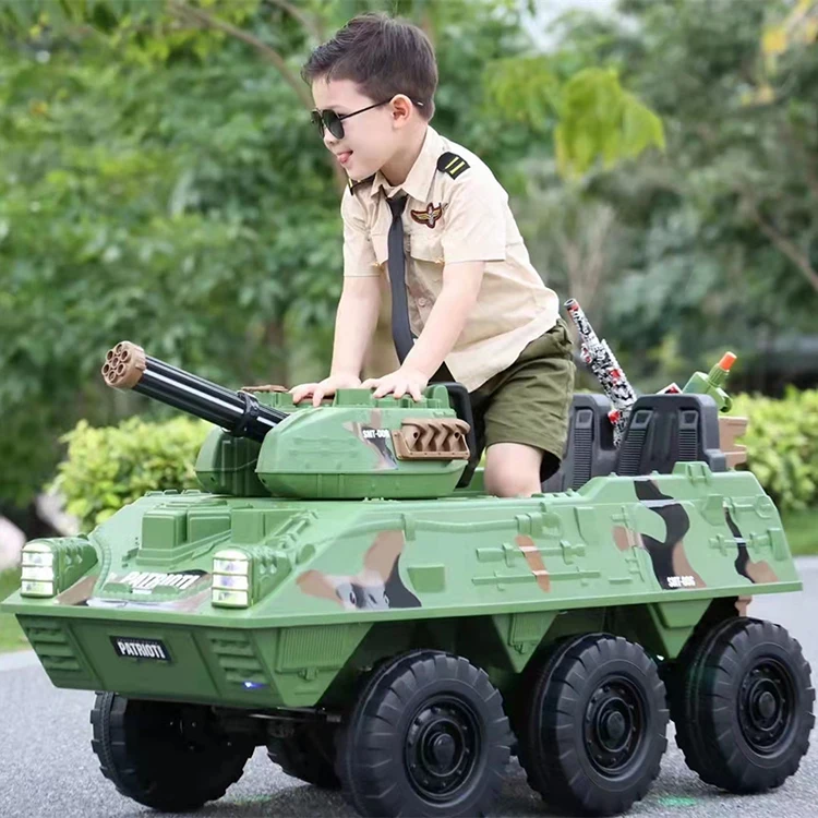 Rc Radio Control Great Gift Adult 12V Battery Powered Kids Electric Tank Toy Car Remote Control Children Ride On Car Tank