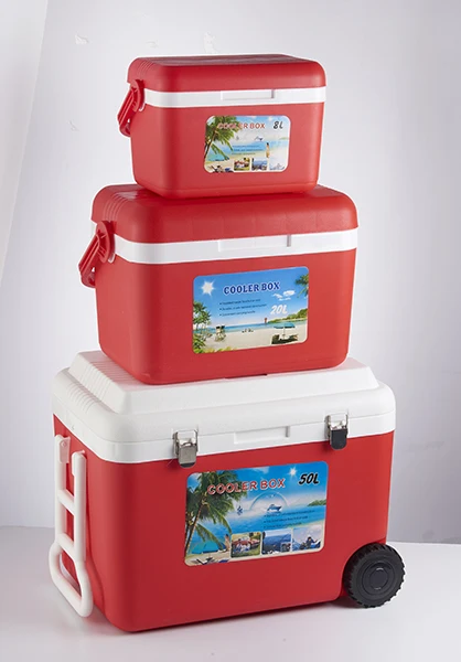 Seawins 8L 20L 50L Set Plastic Outdoor Camping Picnic Beer Cans Ice Cooler Box With Wheels