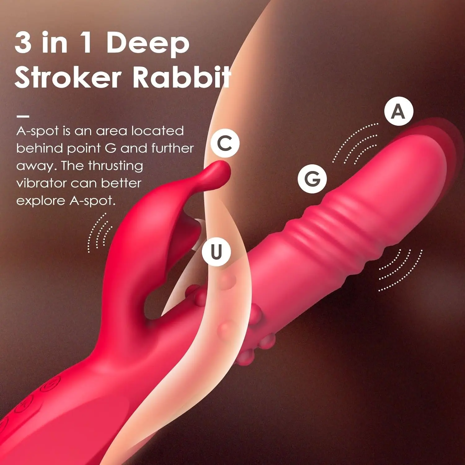 Dildo Vibrator For Women Realistic 4 In1 Sex Toy-Couples Adult Toys With 6 Thrusting Rotating 10 Vibrating Modes G Spot Clitoral