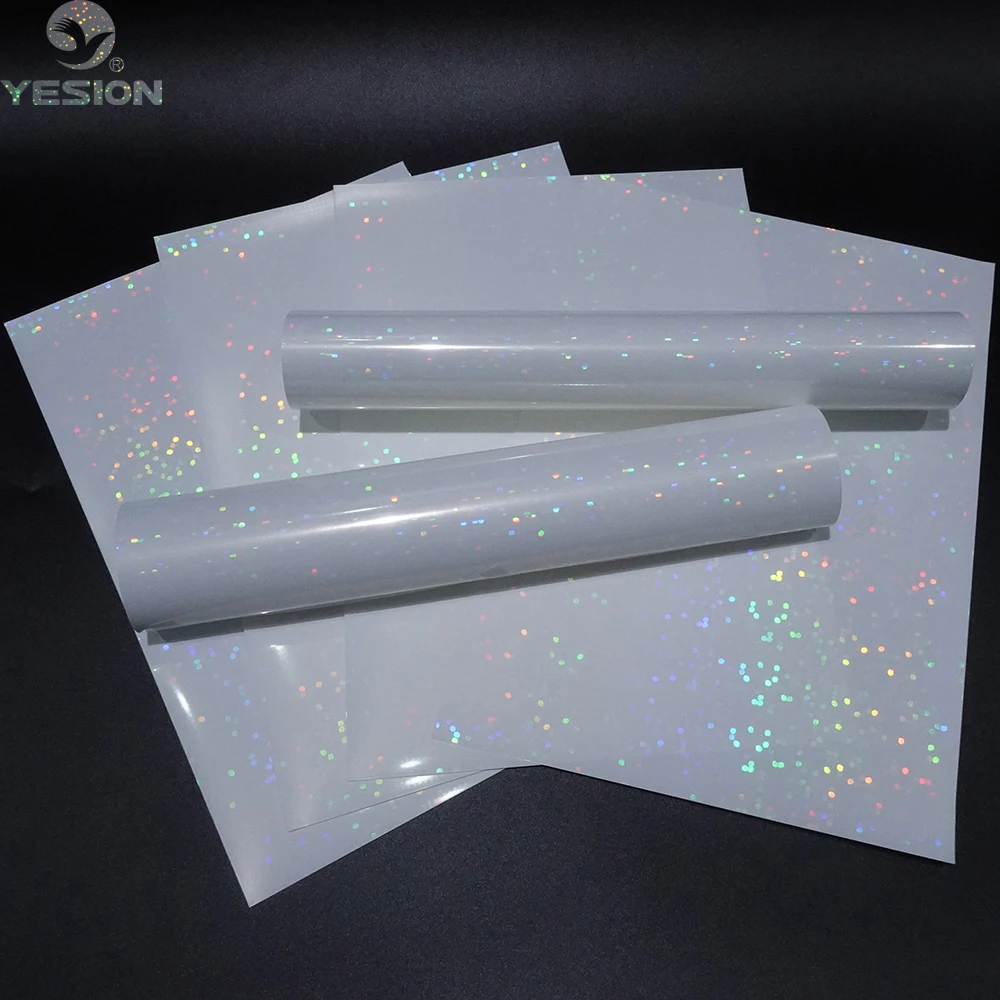 Wholesale A3 A4 Inkjet Printable Holographic Clear Dot Sticker Sheet Vinyl Custom Waterproof Hologram Sticker