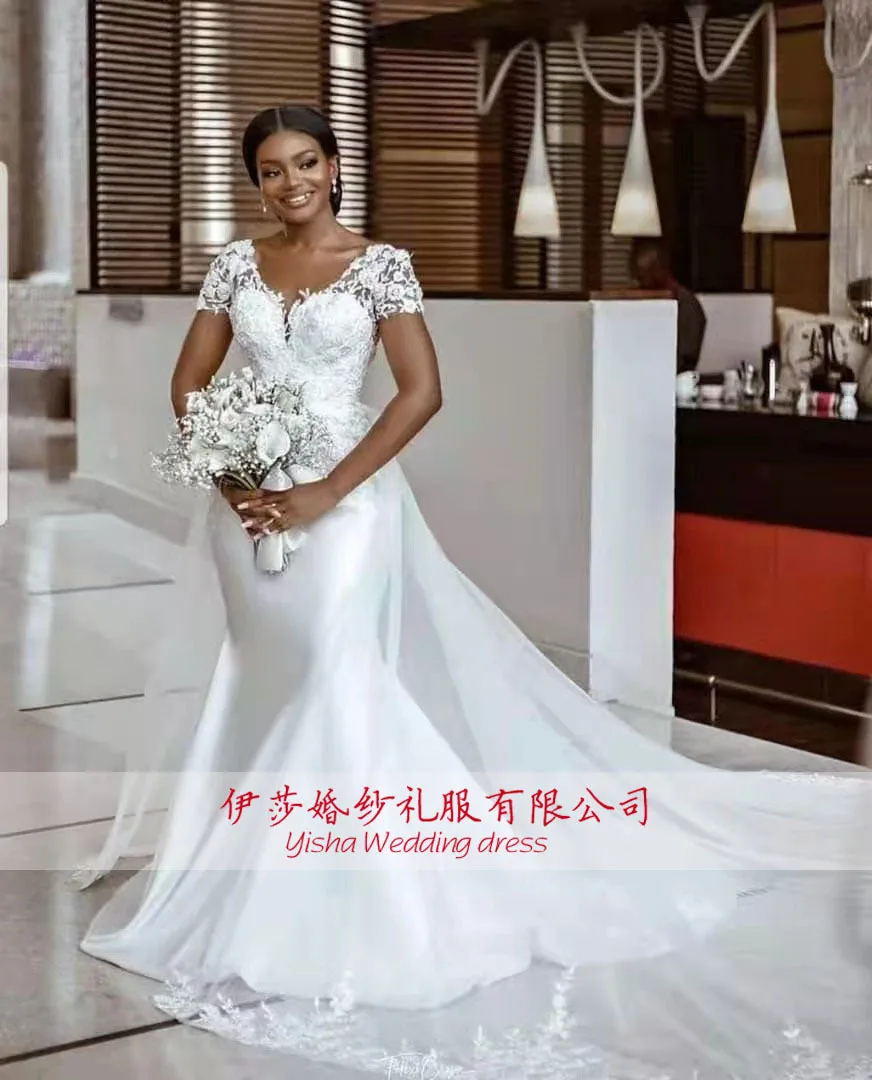 Nanchang Auyan 2022 Mori New One Shoulder Plus Size Wedding Dress Bridal Gown Evening Fabric White