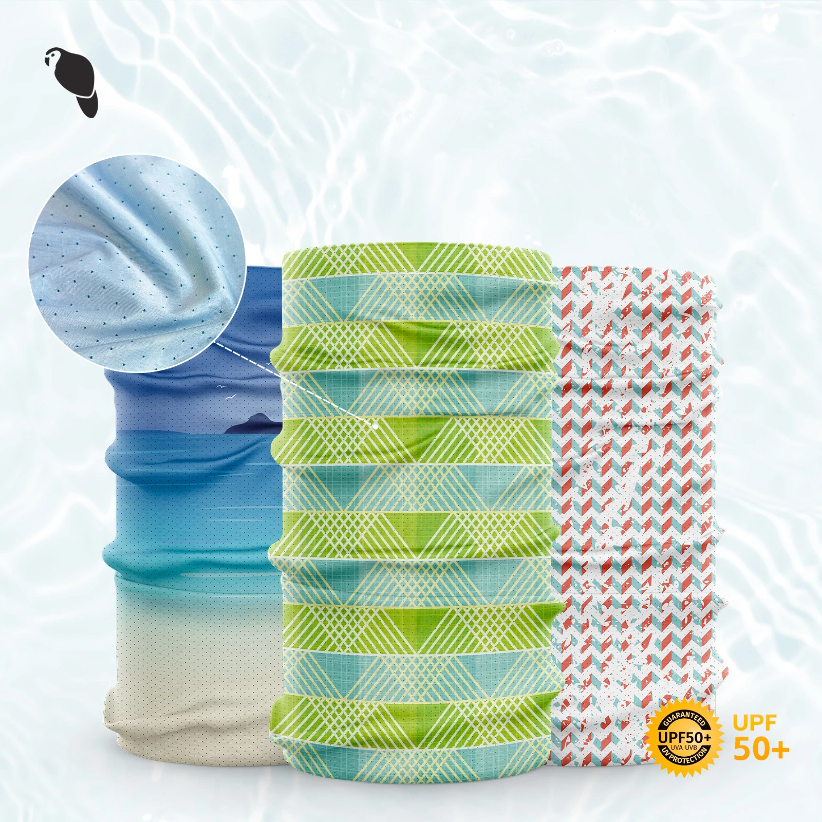 LEO outdoor breathable buffs tube bandana seamless elastic Ice silk custom neck gaiter