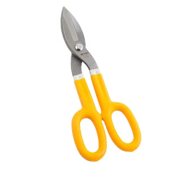 
Wehand Factory Price American Type 12 Inch Iron Sheet Shears Scissors With Double Color Rubber Handle 