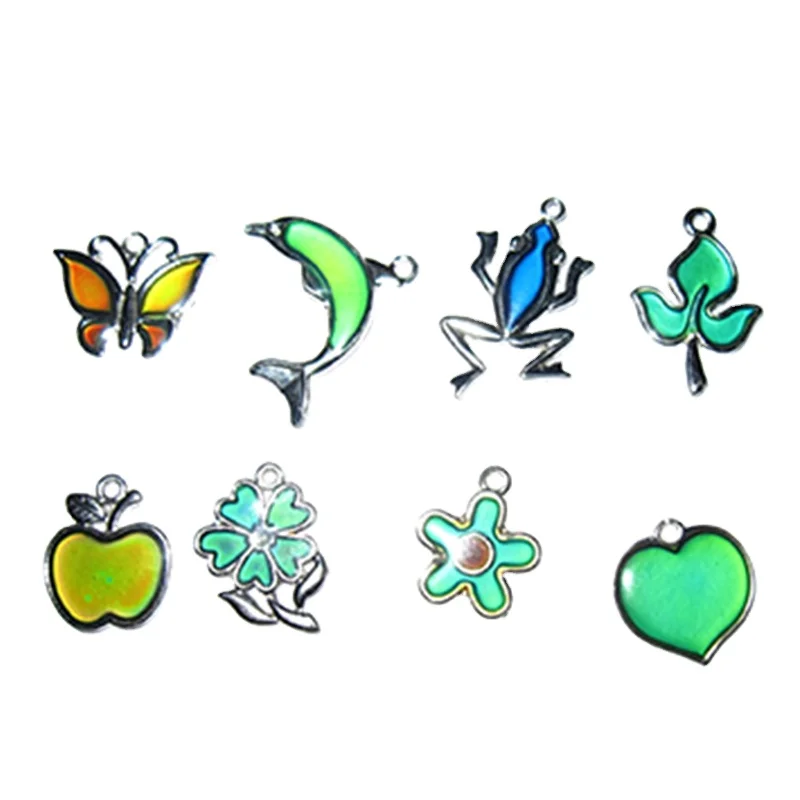 Various Color Changing Rings Cute Butterfly Heart Star Animal Temperature Rings Jewelry Adjustable Girls Unique Mood Rings