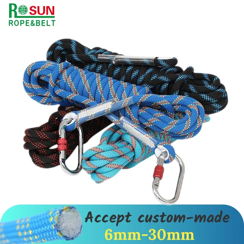 2mm~40mm  10mm 12mm Climbing Rope Polyester Rope   Braided Nylon Rope