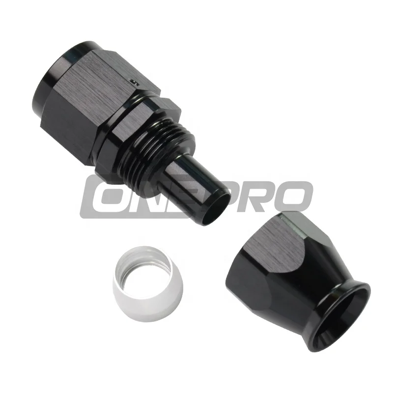 
Automotive Reusable Anodized Aluminum Alloy Fuel Line Swivel AN PTFE Hose End Fitting 