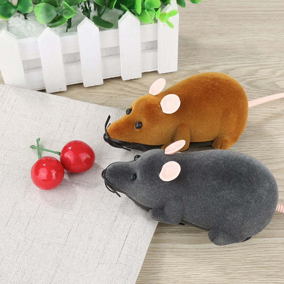 Interactive Pet Toys Electric Cat Toy Remote Control Mouse Rc Plush Rat Toys Cat Electric Mouse