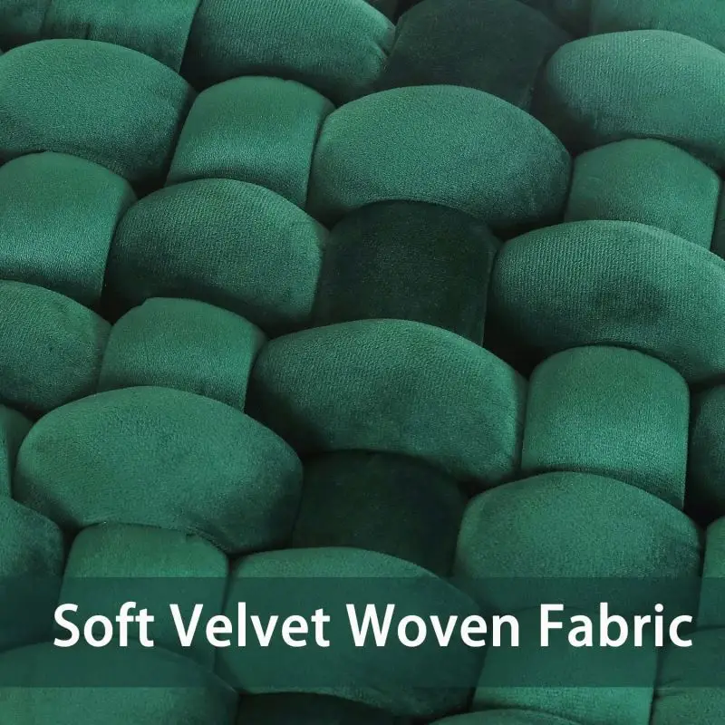 Best Green Velvet Multi Functional Vanity Ottoman Round Modern Upholstered Foot Stool Cheap Pretty Dressing Table Chair