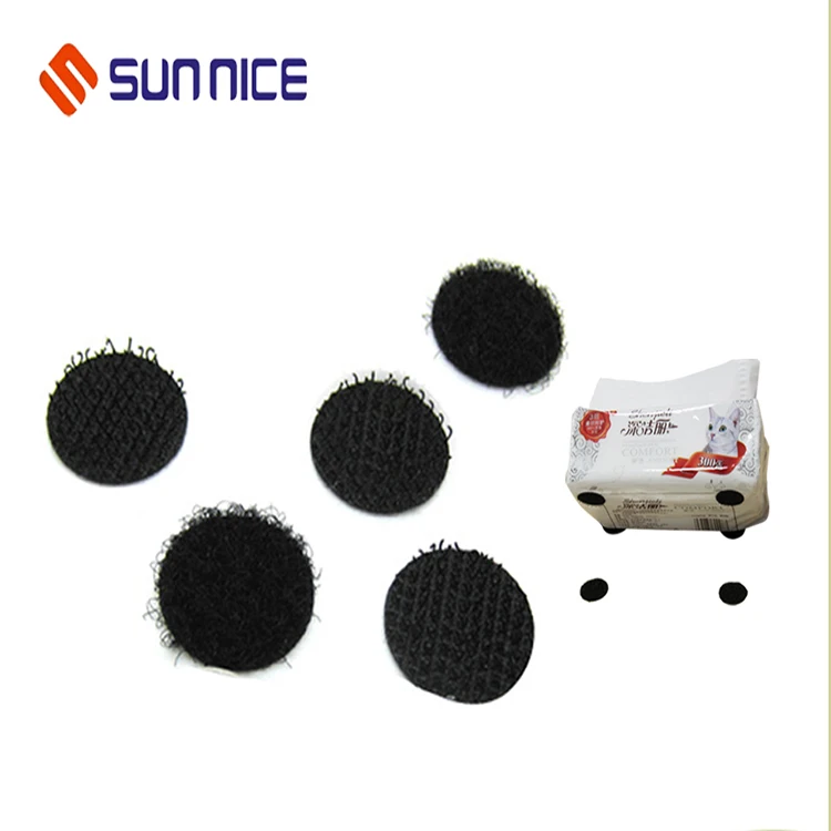 
Hot sell customized dots rectangle circle nylon strong adhesive hook and loop 