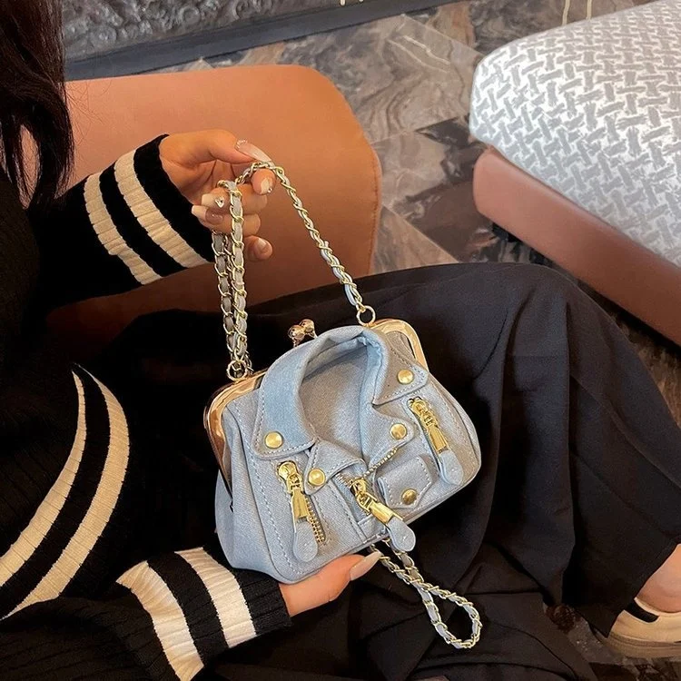 4 Colors Lightweight Mini Personality Creativity Clothes Styling Rivet High Quality Pu Zipper Shoulder Bag Crossbody For Women