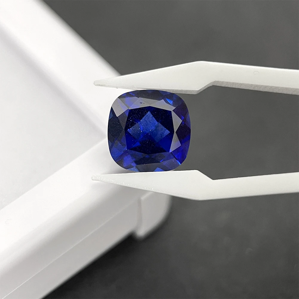 Lab Grown Sapphire wholesales Synthetic Created Sapphire Cushion Cut Loose Gemstones For Jewelry Making