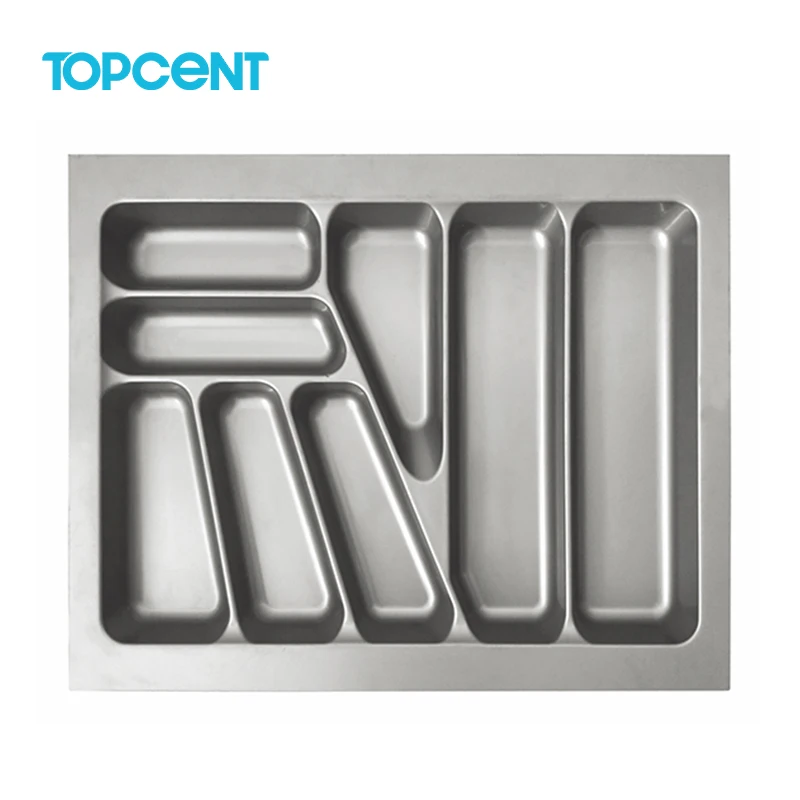 Topcent Food Grade PVC Plastic ABS rectangular Cutlery Tray Pull-out Storage Drawer Kitchen Cutlery Utensils Adjustable Drawer