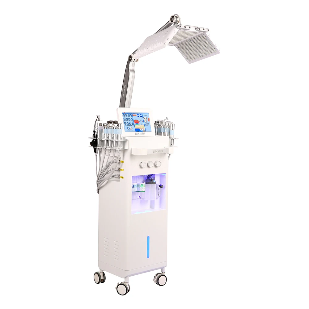 2024 15 in 1 Hydrodermabrasion Skin Care Hydra Oxygen Facial Machine With PDT Hair Care Hydra Beauty Machine