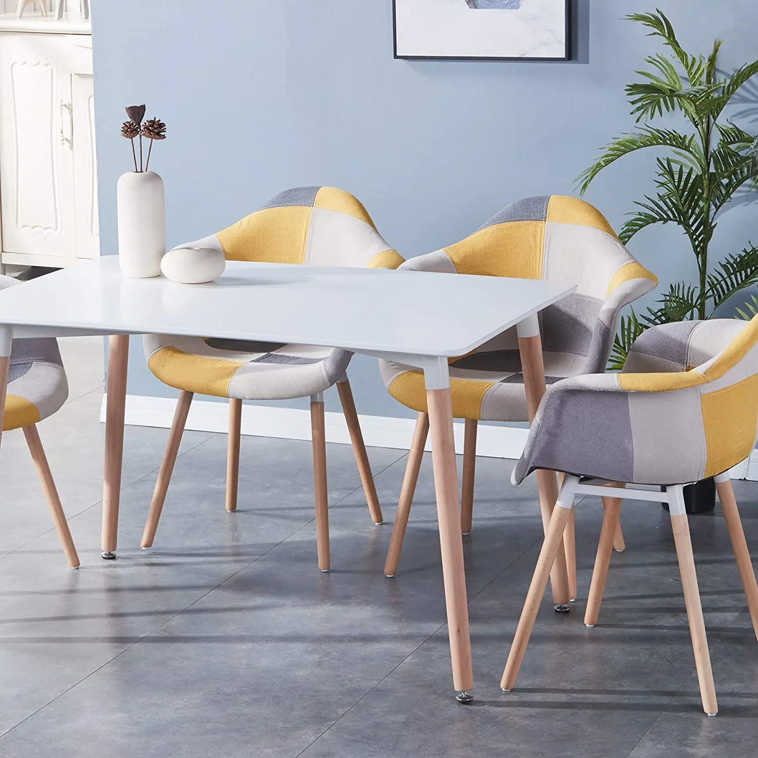 Wholesale modern living room furniture silla Restaurant Living Room chair design chaise Simple Dining Patchwork Chair Armchair