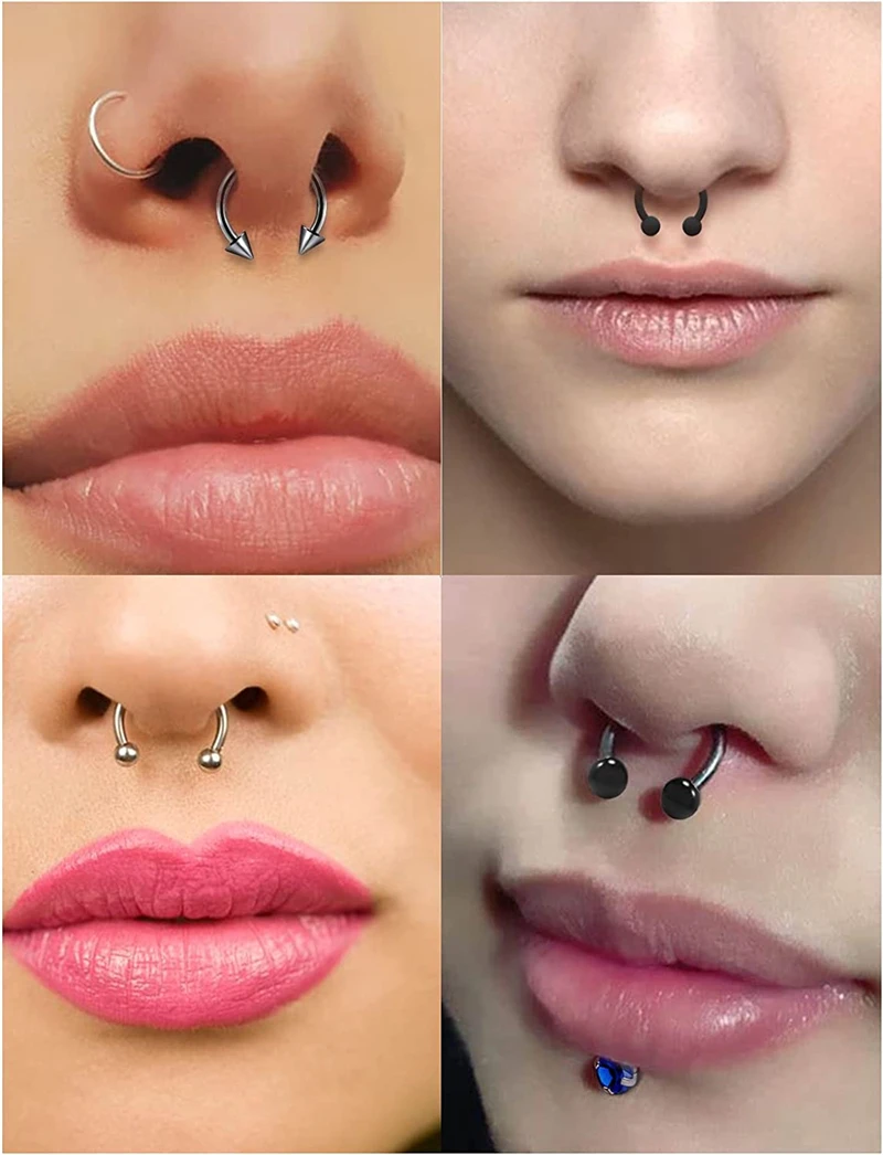 Basic Sex 316 Stainless Steel Body Piercing Jewelry Septum Hoop Horseshoe Ring Stud For Nose Ear Cartilage