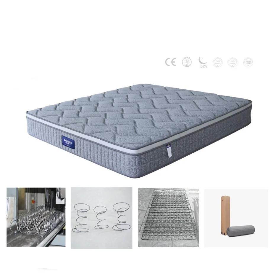 Wholesale high quality comfortable bonnell spring mattress bedding set for sleep hotel bedroom furniture pocket spring mattress