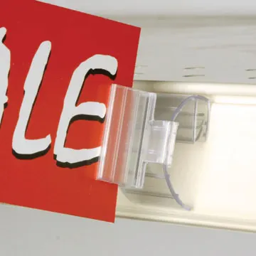 Multi-Position Fast Gripz II transparent plastic pvc shelf price label holder supermarket Sign Label Holder