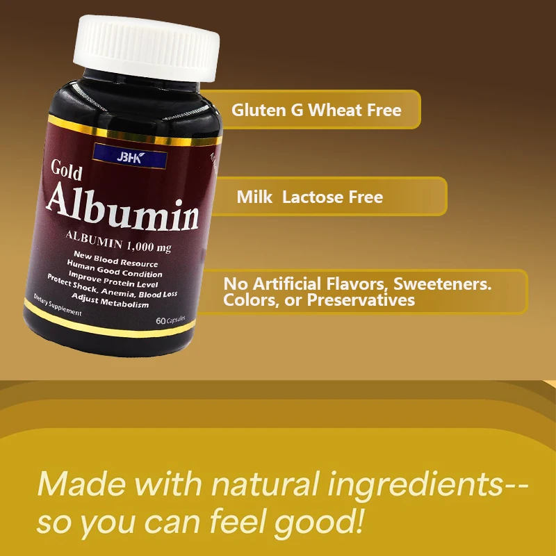 OEM Albumin Protein Supplement Extra Strength  60/120 Capsule Healthy Kidney Liver Promote General Wellness Energy Support Life