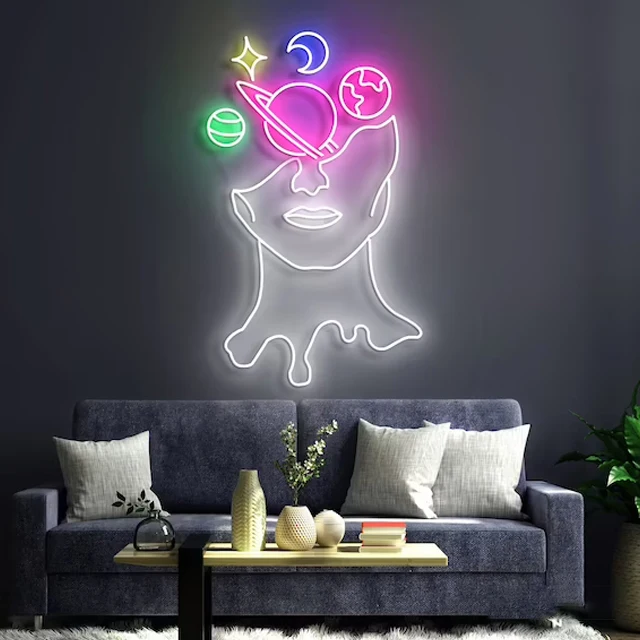 Rebow Dropshipping Free Design Custom Neon Signs Waterproof Neon Sign Acrylic Artwork For Bar Sign Bedroom Birthday Party Home