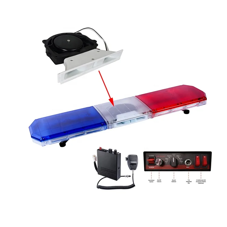 220W wholesale COB warning light bar with speaker siren