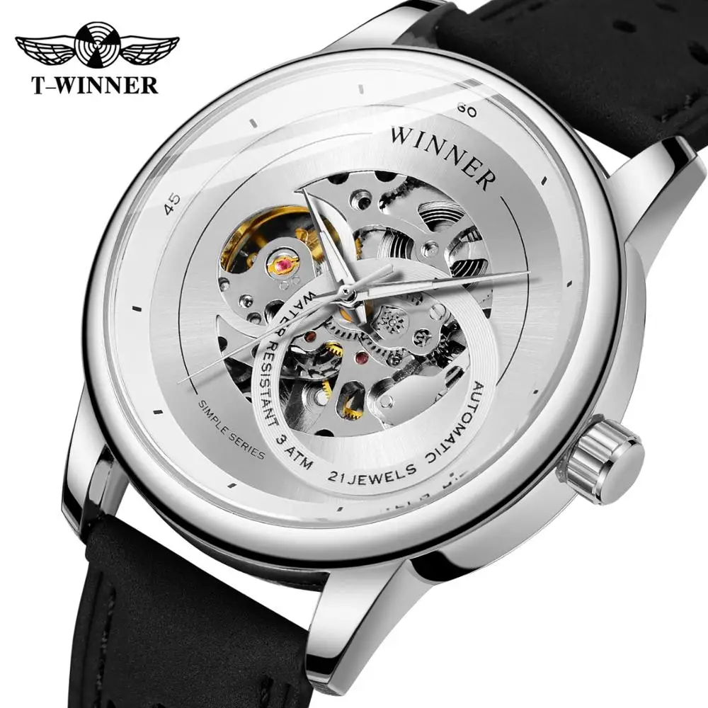 T-winner factory wholesale luxury men watch automatic water resistant OEM wristwatch