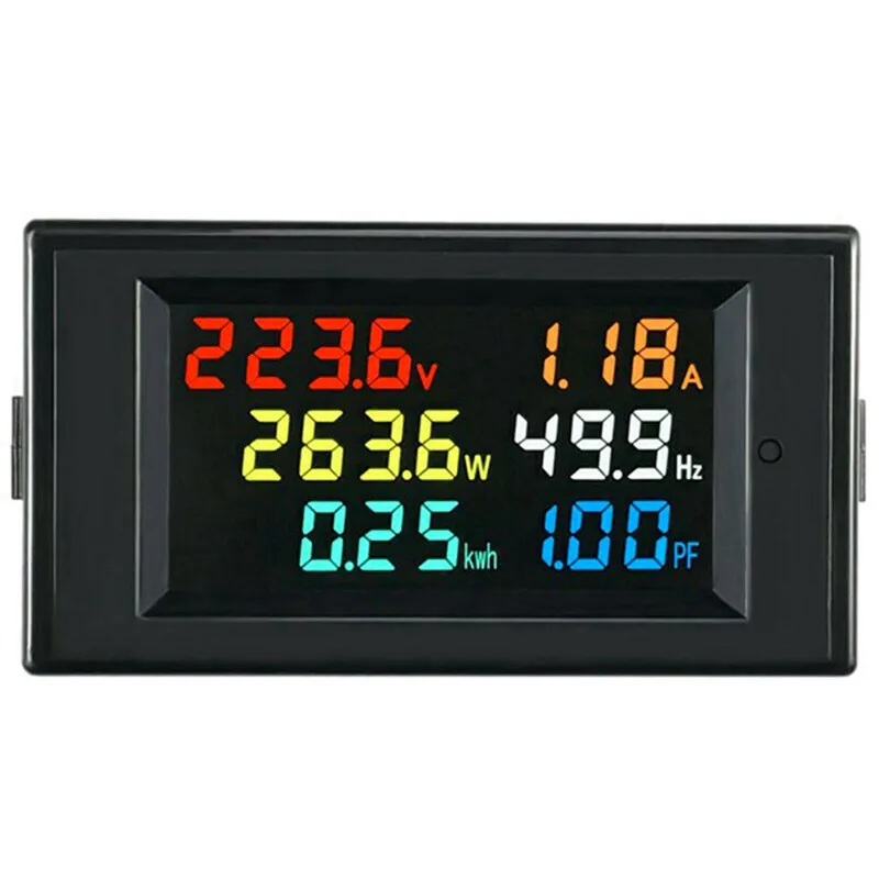 D69-2058 AC Digital Voltage Meter 6in1 AC Digital Monitoring Meter U I P Hz kWh COS AC 80-300V 100A
