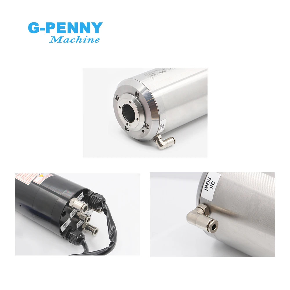 2.2kw Water Cooled Spindle ATC Spindle Motor 220v Rotating spdeed 24000rpm 2Pole 400Hz IS020-15