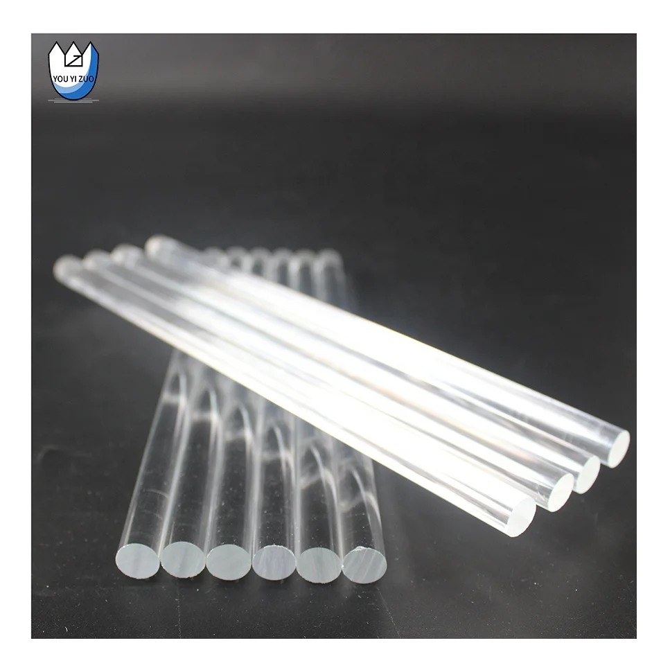 YOUYIZUO 10Mm Diameter Transparent  Plastic Rod Bar Table Clear Acrylic Stick Round Rod  For Flag