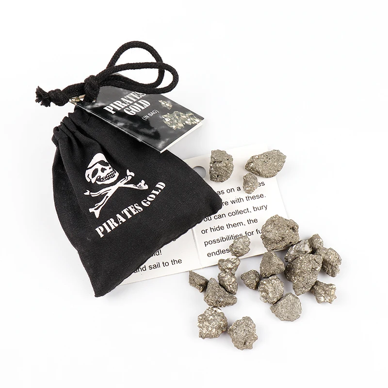 Bulk Natural Pirate Treasure Pyrite Stone Crystal Fools Gold Nuggets In Bag