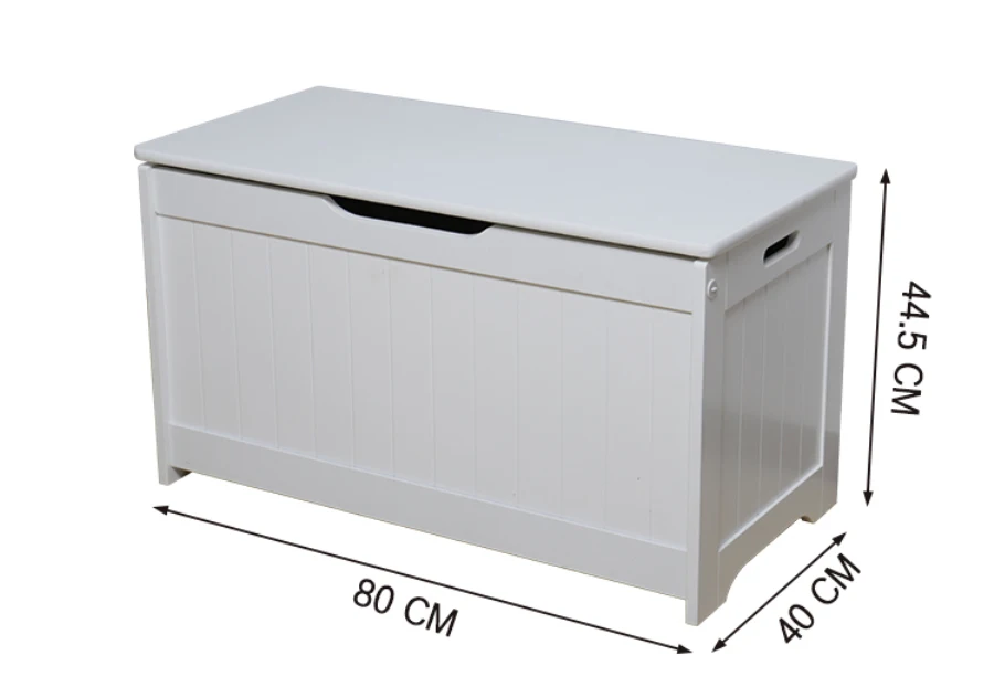 Пользовательская детская комната популярная MDF белая окрашенная Большая большая Деревянная Детская скамейка для хранения игрушечная нагрудная коробка