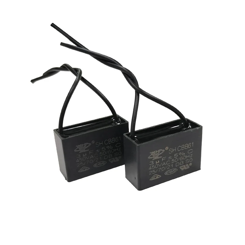 CBB61 3uf/ 450VAC AC Motor Running Start Capacitor Film Capacitor Is Suitable For Fan And Air Conditioner External Unit