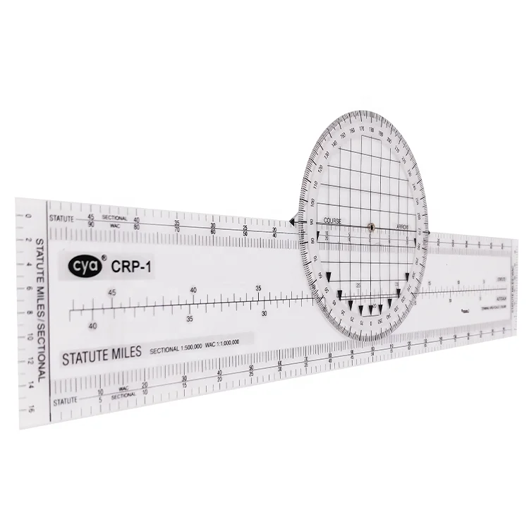 13' Rotatable azimuth plotter for sectional and wac charts for use with all VFR aeronautical charts CRP-1