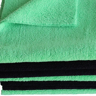 Ultrasonic cut edges microfibre towel cleaning cloth edgeless microfiber towel cloth for cleansing towel