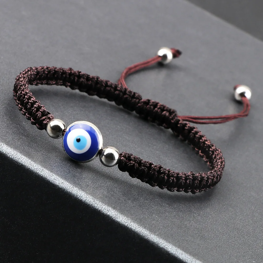 Fashion Lucky Red String Evil Eye Bracelet Gold thick Rope Handwoven adjustable Friendship jewelry Hamsa bracelet Women men