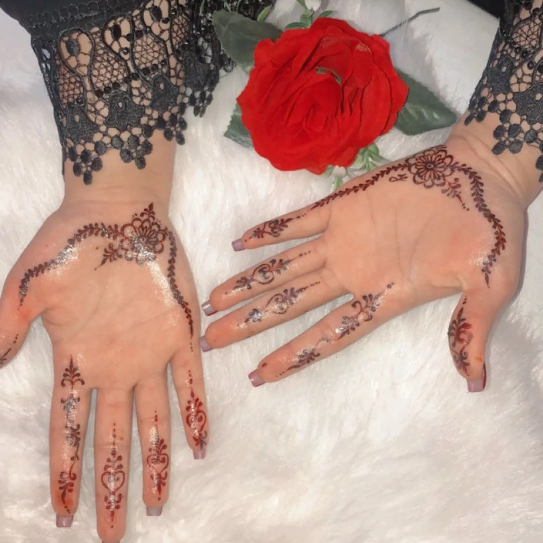 New Design Exquisite Henna Sticker Tattoo Stencils Bridal Henna DIY Tattoo Stencils