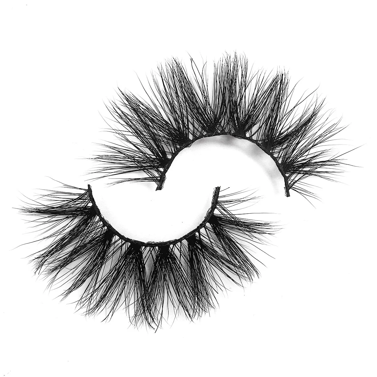 Synthetic False Korea Mink Lashes Fluffy Mixed Length Soft Super Thin Band Siberian Faux Mink Eyelash